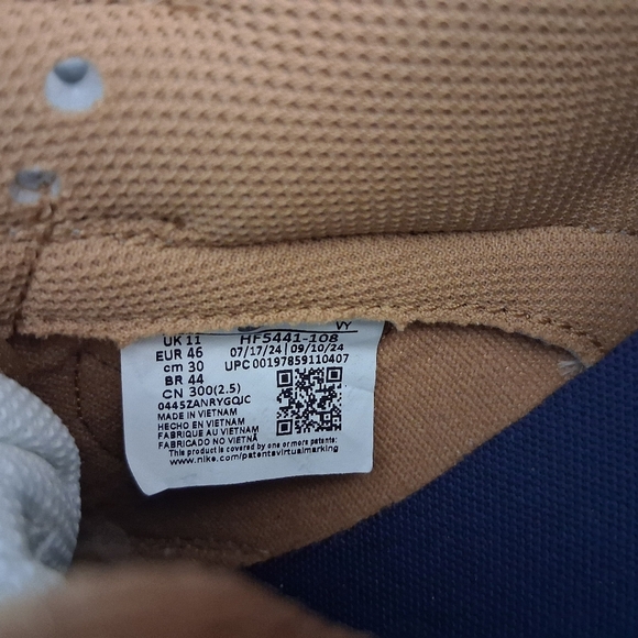 Men's Nike Dunk Low Retro Pale Ivory Wheat Pale Ivory HF5441 108 Size 12 - Picture 9 of 9